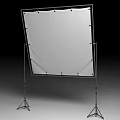 Commercial Equipment White Backdrop Screen With Metal Frame Stand For Business Use