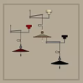 Middle Cream Log Wind Bell Rocker Chandelier 3d model