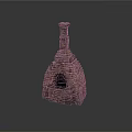 Rustic Brick Dome Oven With Chimney And Open Front Design 3d model