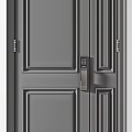 Dark Modern Parent Child Door with Panel Design for Home Interior Decor