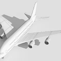 White Commercial Airliner Parked On Airport Runway With Red Tail Fin And Cloudy Sky