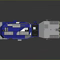 Blue And White Industrial Mechanical Device Featuring ITT Logo Panel Modules And Metallic Parts