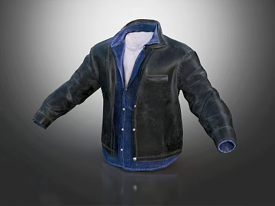 Modern Jacket Denim Jacket Casual Coat Anti-Jacket 3d model