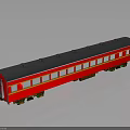 Red And Gray Model Train With Multiple Windows Small Domes And Reflection
