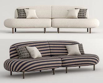 Modern double sofa 3d model