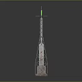 Industrial Metal Tower Equipment With Vertical Steel Framework And Green Top Structure