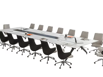 Modern Conference Table and Chair Office Chair 3d model