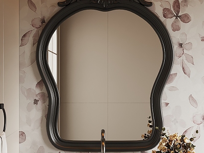 Bathroom mirror Decorative mirror Makeup mirror Mirror 3d model