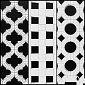 Various Perforated Decorative Panels With Circular And Geometric Patterns In Multiple Colors