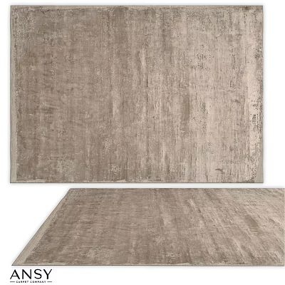 Square Beige Carpet With Subtle Texture For Modern Living Room Decor 3d model