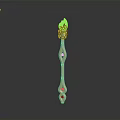 Golden Decorative Hairpin With Intricate Carved Design For Daily Use
