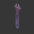 Hardware Tools Adjustable Wrench With Blue Comfortable Handle Modern Design 3d model