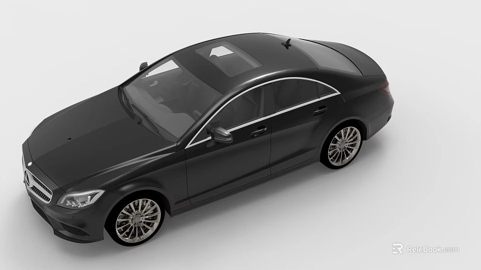 Black Modern Sedan With Sleek Exterior Design And Shiny Alloy Wheels 3d model 