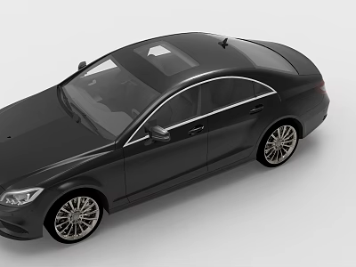 Black Modern Sedan With Sleek Exterior Design And Shiny Alloy Wheels 3d model