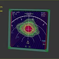Colorful Space Radar Screen Displaying Cosmic Target Detection in Space Mission 3d model