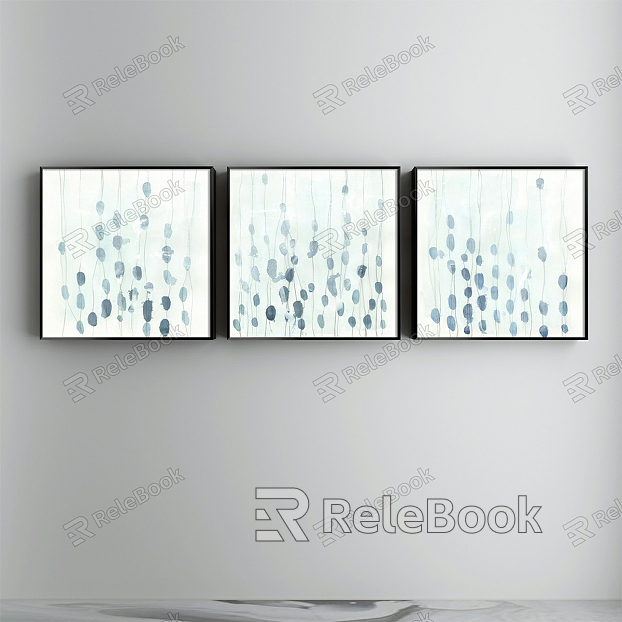 Modern abstract painting simple blue living room abstract decorative painting model