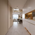 Modern Apartment Interior With Living Room Kitchen And Staircase