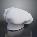 White Chef Hat For Kitchen Cooking With Soft Cotton Material And Professional Design 3d model