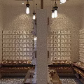 Modern Specialty Store Interior With Shelves Display Table Pendant Lights And Plants