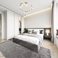 Modern Living Room Interior Design With Gray Sofa Glass Coffee Table And Side Table
