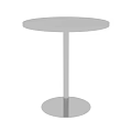 Modern Round Stainless Steel Coffee Table With Sleek Surface And Metal Base