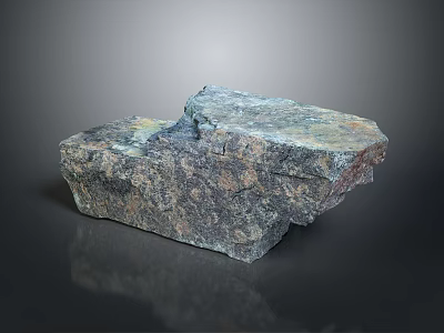 Natural Wooden Stone With Rough Texture And Earthy Color Tones For Decorative Use 3d model