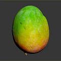 Colorful Gradient Egg With Green Yellow Orange Hues And Textured Surface On Gray Background