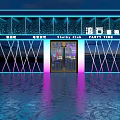 Modern KTV Exterior Design With Neon Lights Glass Door And Party Vibe