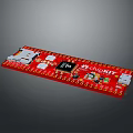 chipKIT Red Development Board Circuit Board With Electronic Components And Ports 3d model