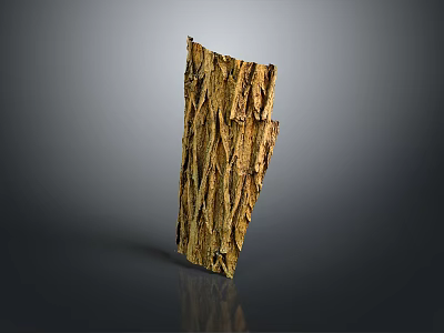 Natural Wooden Decorative Panel With Intricate Texture And Unique Shape For Interior Design 3d model