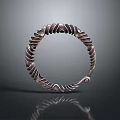 Elegant Silver Spiral Pattern Metallic Bracelet Unique Women’s Fashion Accessory