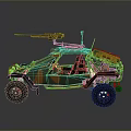 Self-made armed car modified car modified car chariot doomsday car self-made car self-made car modified car 3d model