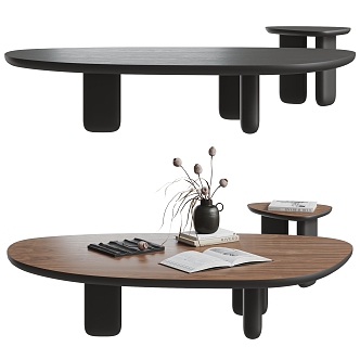 Tea Table Combination Tea Table Side Table Pendulum in Ancient Style 3d model