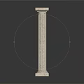 Classical White Marble Roman Column With Fluted Design And Pedestal Base