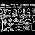 European-style Carved Carved Component 3d model