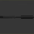 Modern Black Shotgun with Tactical Design Grip and Barrel on Dark Reflective Surface