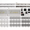 Modern Switch Panel Collection With Various Designs Socket Combinations And Color Options 3d model