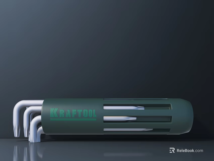 KRAFTOL Green Socket Wrench Tool Set With Storage Case And Metal Components 3d model 