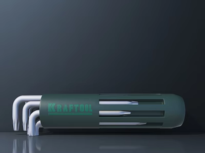 KRAFTOL Green Socket Wrench Tool Set With Storage Case And Metal Components 3d model