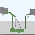 Sturdy Green Outdoor Basketball Hoop Sports Equipment With Stable Backboard And Strong Base