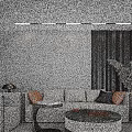Modern Luxury Living Room Sofa And Coffee Table Set With Marble Top And Decorative Pillows