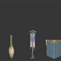 Various Decorative Ornaments With Glass Ceramic Designs And Colorful Details For Home