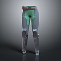 Tactical Utility Pants With Green And Gray Patched Design Waist Belt And Knee Pads