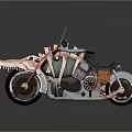 Unique Crocodile Head Shaped Motorcycle With Mechanical And Decorative Elements 3d model