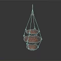 Vintage Rustic Metal Hanging Three Tier Tray For Home Living Essentials