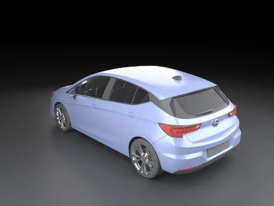 car truck passenger car 3d model