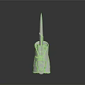 Modern Silver Sword with Sleek Stand and Reflection on Dark Background