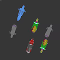 Vintage Colorful Scooters With Classic Retro Designs And Multiple Stylish Models