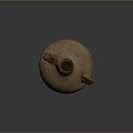 Hand Carved Traditional Clay Jug Sculpture With Handle Spout And Surface Texture