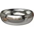 Modern Round Silver Metal Washbasin with Smooth Shiny Surface Design 3d model